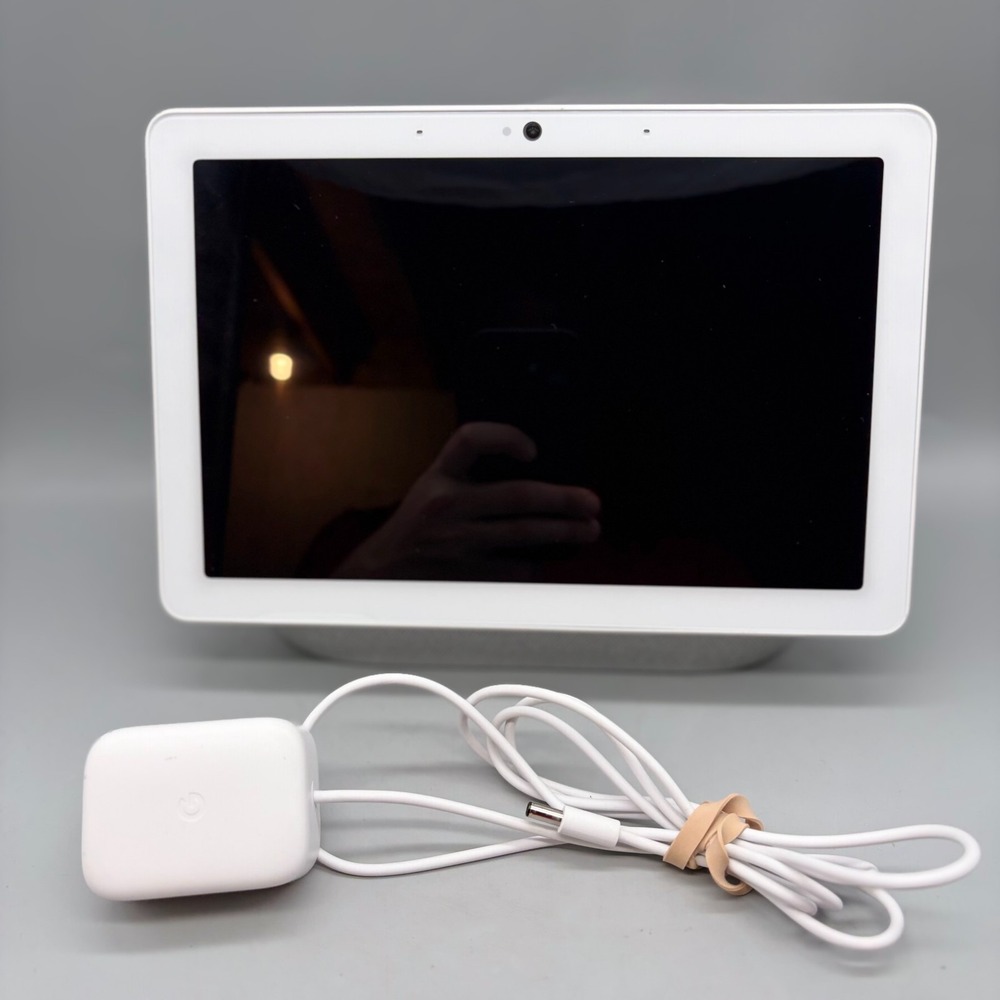 Google Nest Hub Max (H2A) & Power Cord - Chalk